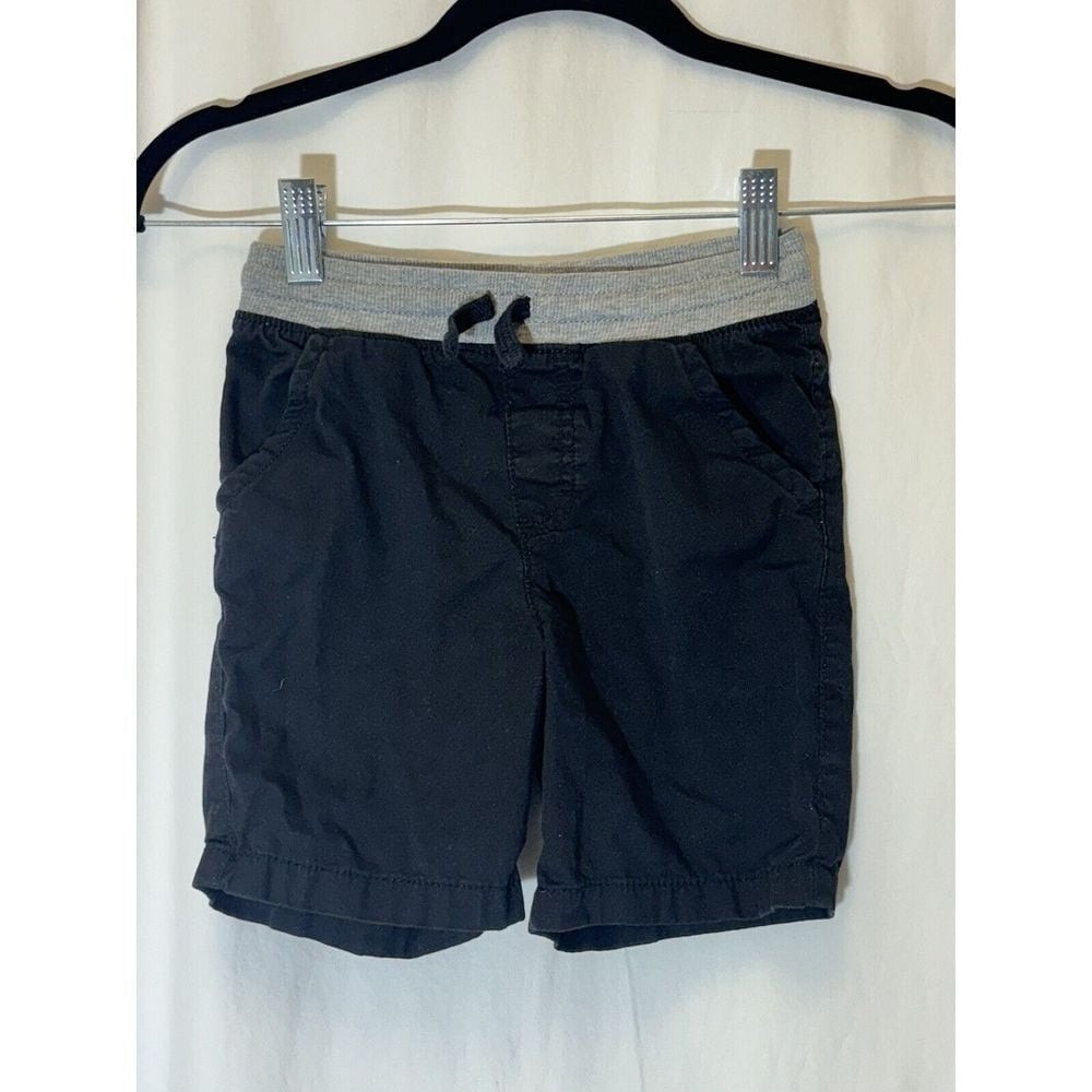 Jumping Beans Black Drawstring Cargo Shorts boys size 4T T25‎